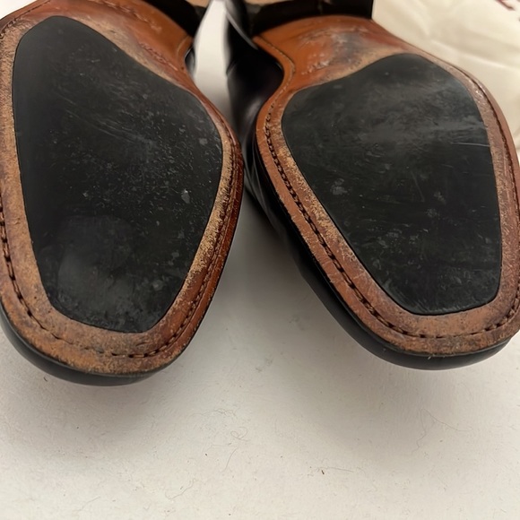 Mens BALLY Dark Grained Gray Slip on Loafer Shoes 9 1/2 - Picture 15 of 16